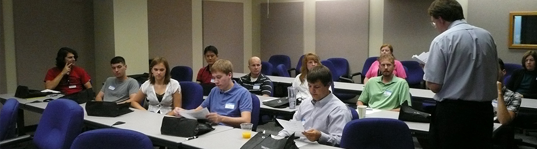 Students in a classroom. 