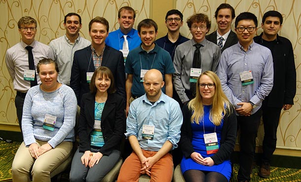 Students at the Acoustical Society of America's New Orleans conference. 