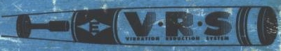 image scan of the label from the wrapper of a new Easton LX8-V youth bat showing a schematic of the V.R.S. absorber